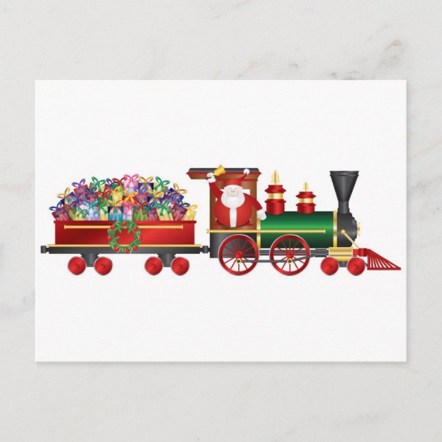 Papá Noel golpea en el tren con tarjeta de regalo (Anverso)