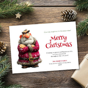 Papá Noel gruñón personalizable divertido Navidad