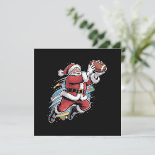 Papá Noel jugando fútbol americano Navidad 