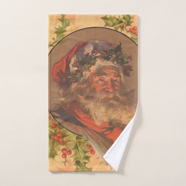 Papá Noel Leyendecker Antiguo Victoriano (Toalla de mano)