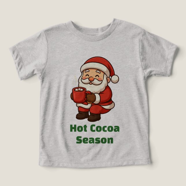 Papá Noel lindo con chocolate caliente (Diseño delantero )