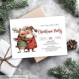 Papa Noel moderno y extravagante invitación festiv