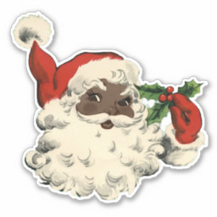Papá Noel negro con Pegatina Holly