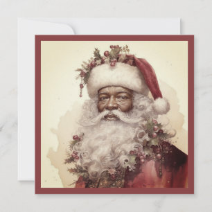 Papá Noel Negro de Navidad - Rococó Rojo y Verdor