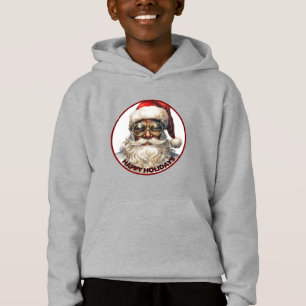 Papá Noel Negro Feliz Fiesta Kwanzaa Afroamericano