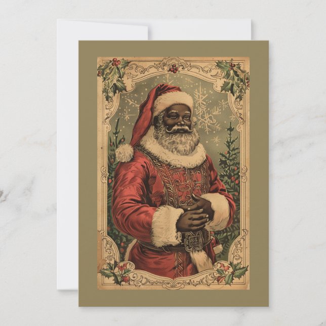 Papá Noel negro Navidad Árbol de Navidad (Anverso)