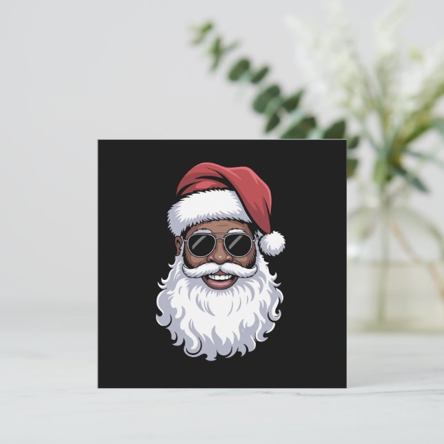 Papá Noel Negro Navidad Papá Noel Afro Americano A (Anverso de pie)