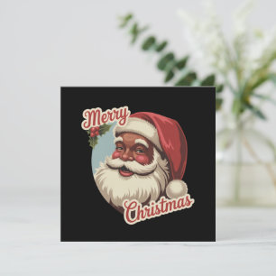 Papá Noel Negro Navidad Retro Vintage Navideño 