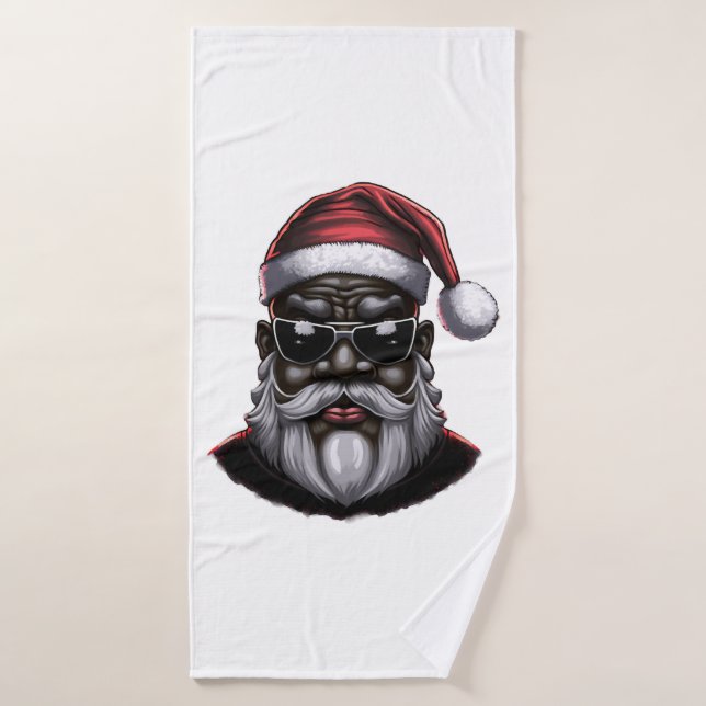 Papá Noel negro, Papá Noel afroamericano (Toalla de baño)