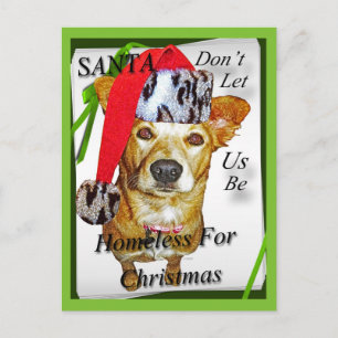 Papá Noel no nos deje sin hogar para tarjeta de Na