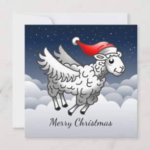 Papá Noel oveja de Navidad voladora