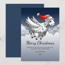 Papá Noel oveja de Navidad voladora