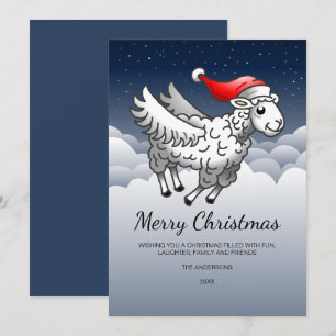 Papá Noel oveja de Navidad voladora