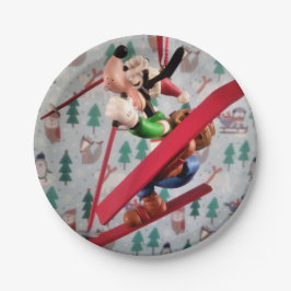 Papá Noel Pato Danny.   Platos de papel