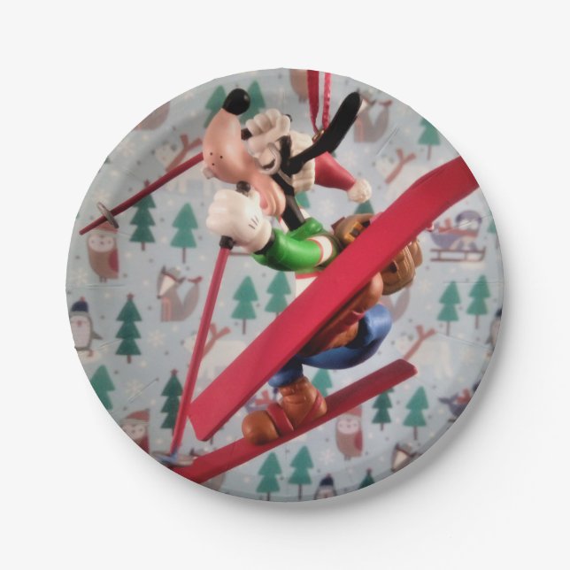 Papá Noel Pato Danny.   Platos de papel (Anverso)