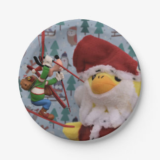 Papá Noel Pato Danny. Platos de papel