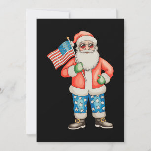 Papá Noel Patriótico Navidad Americana 4 de Julio