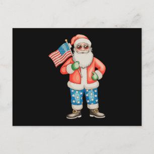 Papá Noel Patriótico Navidad Americana 4 de Julio
