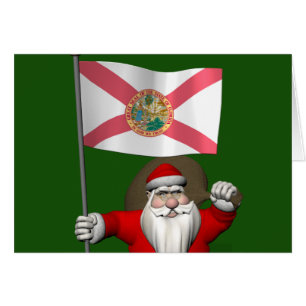 Papá Noel Patriótico visitando Florida