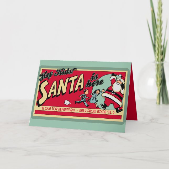 Papá Noel personalizado ya está aquí las tarjetas  (Anverso)
