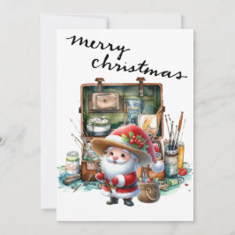 Papá Noel pescando en el Día del Navidad