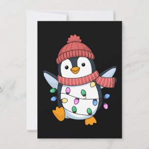Papá Noel Pingüino Luces Navidad Pingüinos Xmas