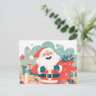 Papá Noel preparando regalos de Navidad
