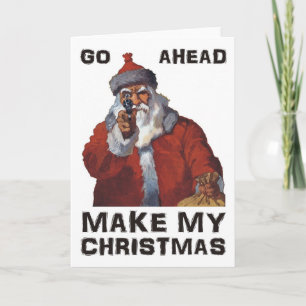 Papá Noel que apunta el arma - haga mi navidad