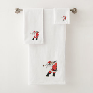 Papá Noel que juega a golf