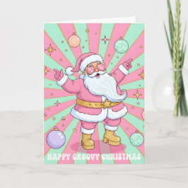Papá Noel Retro Groovy Feliz Navidad