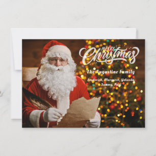 Papá Noel Rojo Vintage Feliz Navidad