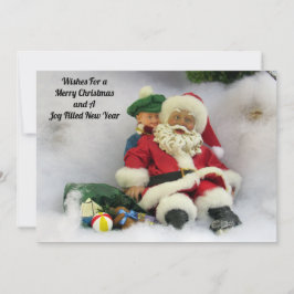 Papá Noel se toma un revoltijo - Tarjeta de Navida