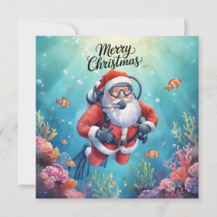 Papá Noel Subacuático Navidad Subacuática