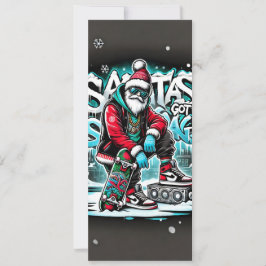 Papá Noel tiene tarjeta de Navidades en swag para