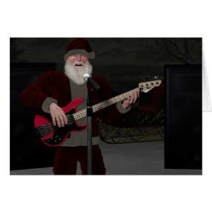 Papá Noel toca guitarra eléctrica