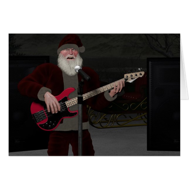 Papá Noel toca guitarra eléctrica (Anverso (Horizontal))