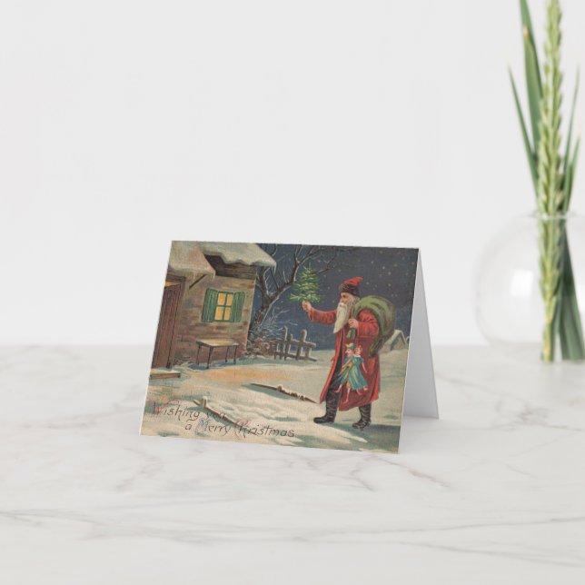 Papá Noel victoriano le desea una Feliz Navidad (Anverso)