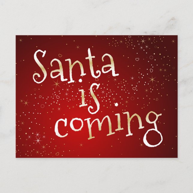 Papá Noel viene de la postal de Santa María (Anverso)