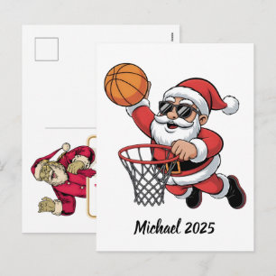 Papá Noel Vintage Baloncesto Navidad 2025