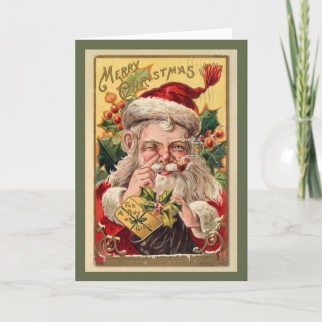 Papá Noel Vintage de Navidad (Anverso)
