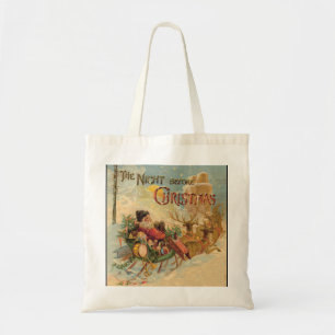 Papá Noel vintage en su bolsa de renos