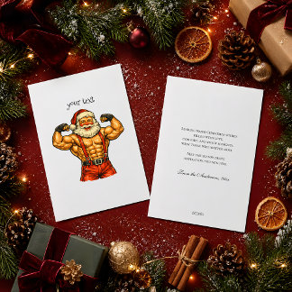 Papá Noel Vintage Fisicoculturista Navidad Diverti