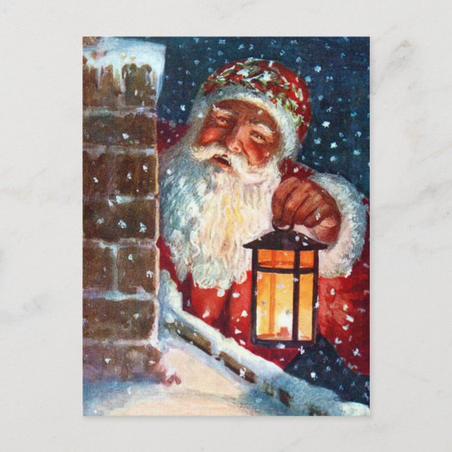 Papá Noel vintage Navidad en el techo (Anverso)