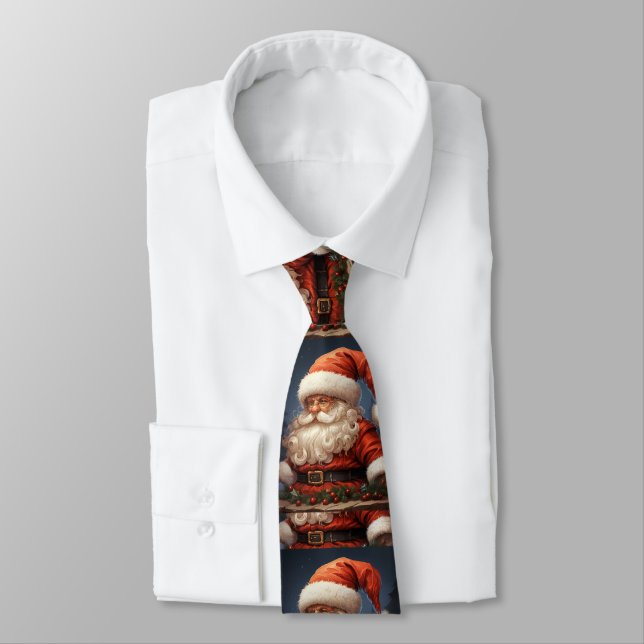 Papá Noel y Corbata de Navidad (Atado)
