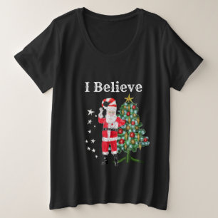 Papá Noel y el árbol de Navidad (camisa oscura)