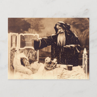 Papá Noel y la tarjeta navideña para niños