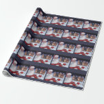 Papá Noel y papel de embalaje de Christma de los<br><div class="desc">Este papel de embalaje ofrece una reproducción de mi pintura al óleo original de Santa y de dachshunds.</div>