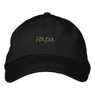 Papa Nombre impreso Color negro lindo Papá gorro