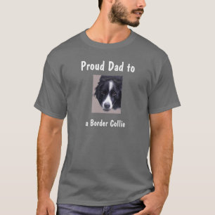 Papá orgulloso a una camiseta del border collie