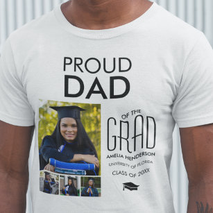 Papá Orgulloso Personalizado De   Camiseta Collage